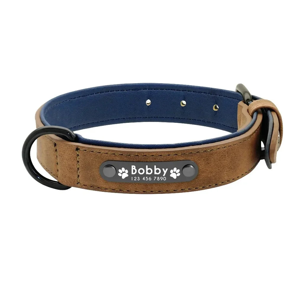 personalised suede-texture dog collar